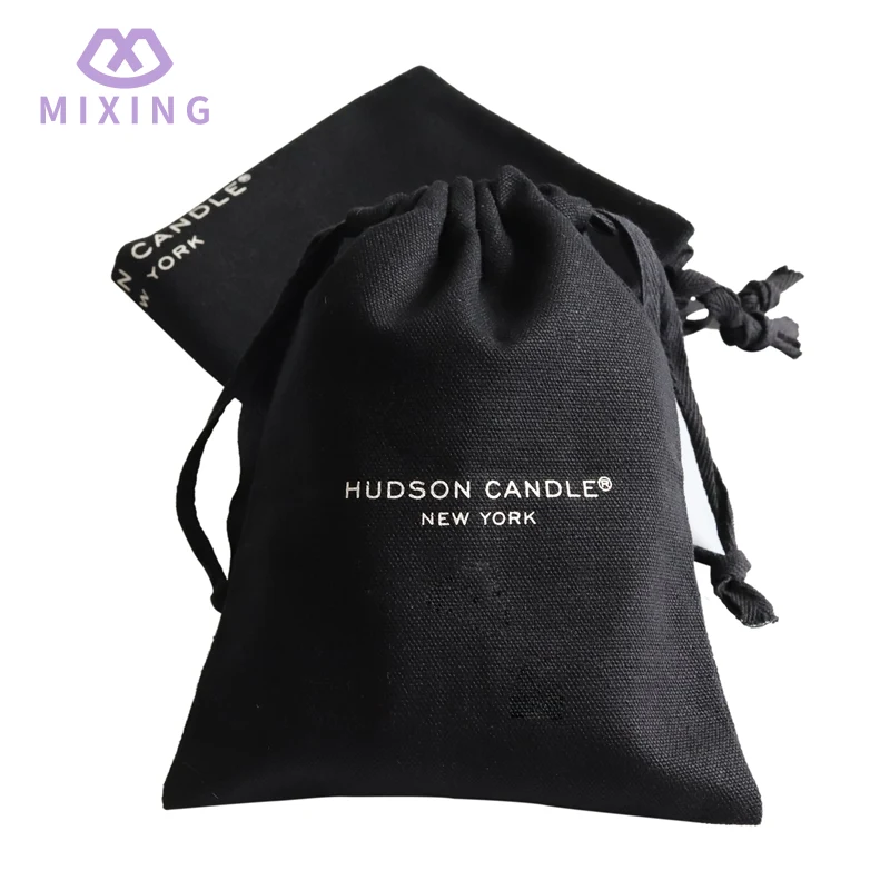 Black Cotton Canvas Dust Bag