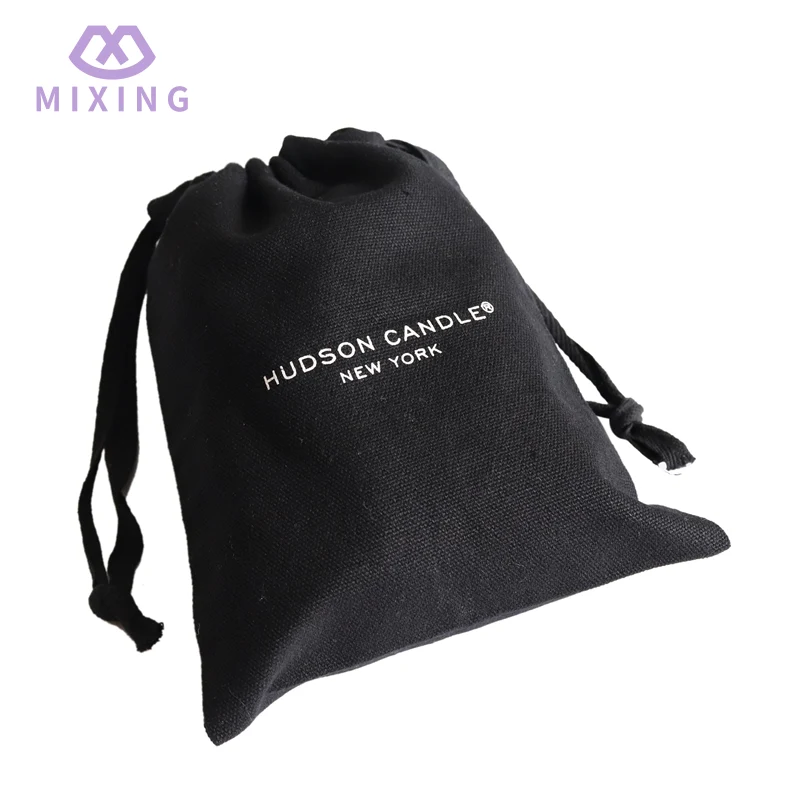 Black Cotton Canvas Dust Bag