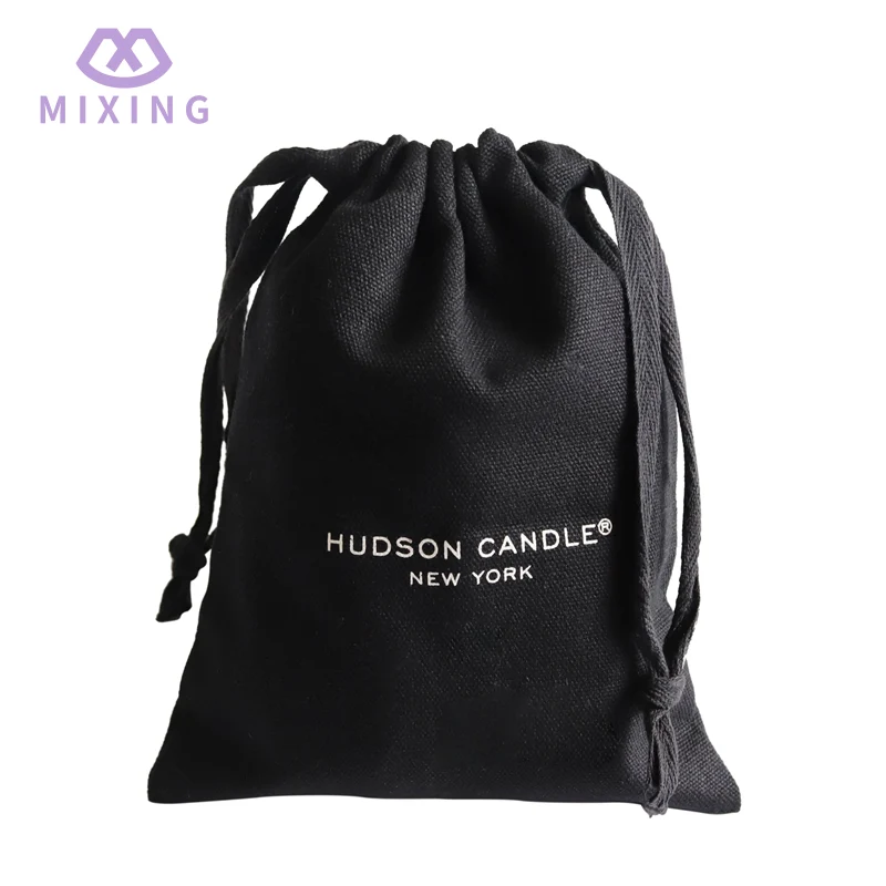 Black Cotton Canvas Dust Bag