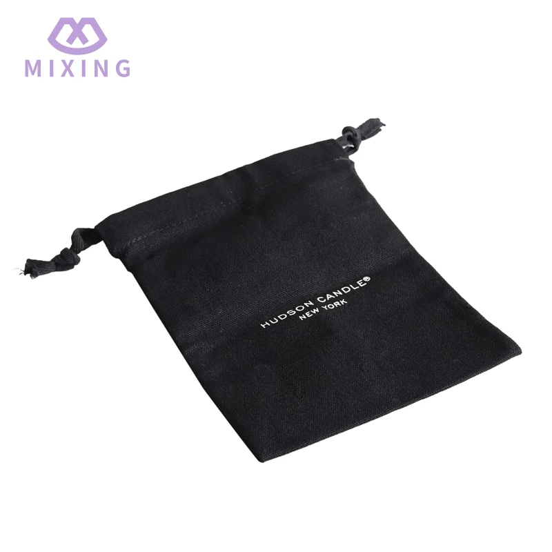 Black Cotton Canvas Dust Bag